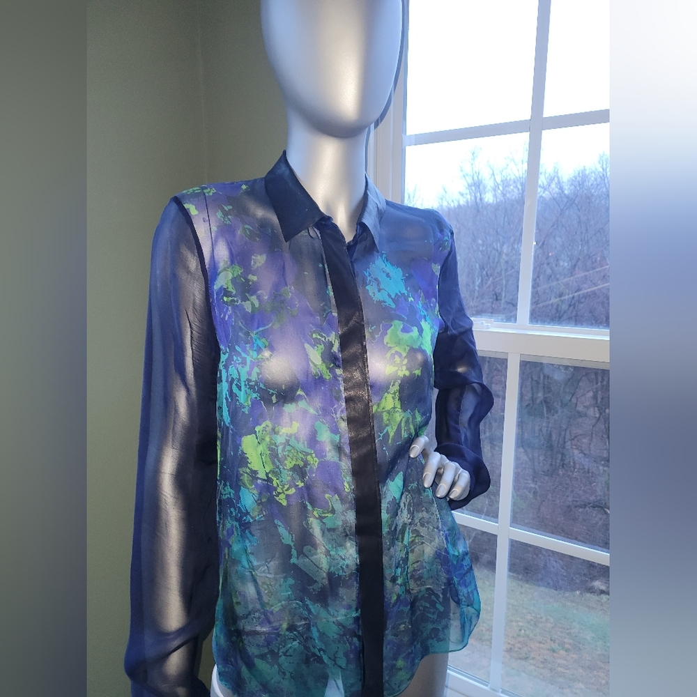 Sheer, Multicolored Button Top - image 4